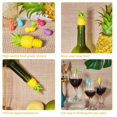 Lustige Ananas-Silikon-Weinflaschen-Stopper