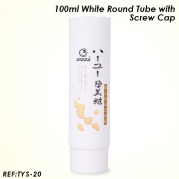 100ml White Round Tube With Screw Cap Used For Face Wash 