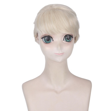 Short Gold Princess Elsa Cosplay Wig From Frozen for Women