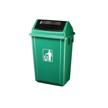 Plastic Commercial Wastebasket with Lids and Swing Top: Convenient Waste Bin