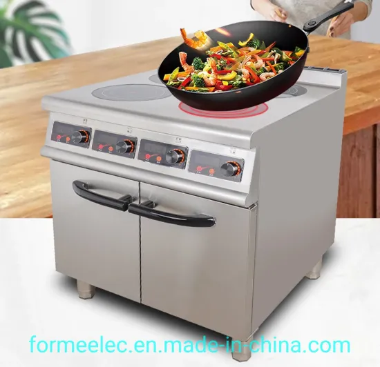 4 Round Glass-Ceramic Board Induction Heater 10kw Commercial Induction Cooker
