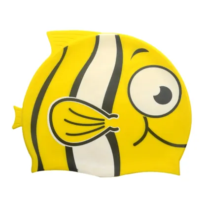 Cartoon Silicone Swimming Caps for Kids - Summer Waterproof Swim Cap for Children