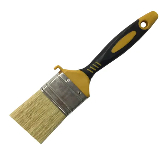 rubber and plastic handle natural bristle paint brush