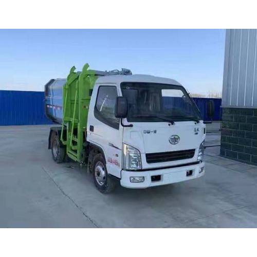 Compact Garbage Truck Automatic Four Wheel Rubbish Truck