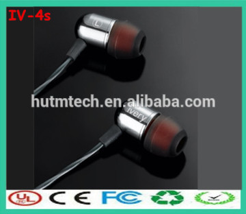 In ear Headphone Ivery Metal stereo Earphone With MIcrophone factory supply