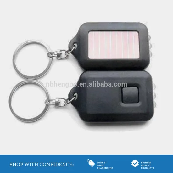 personalized solar led keychain black