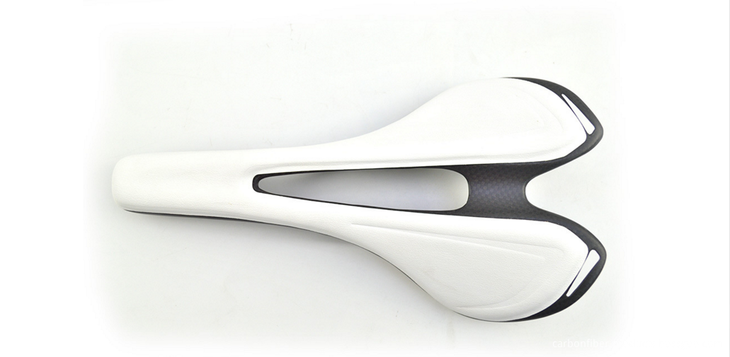 white carbon fiber bike saddle