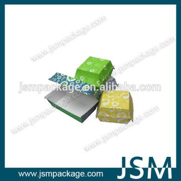 Hamburger and chips paper box recycled material with printing