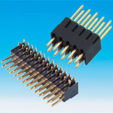 2.54 x 2.54mm, 0.100 x 0.100-inch Pin Headers, Dual Row, Straight/Right Angle Type, H = 7.40mm