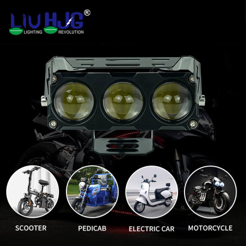 Yellow White 30w Fog Light Motorcycle LED Spotlights with High Low Beam