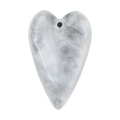 Clear Crystal 25x40mm Love Heart Pendant for DIY Making Jewelry