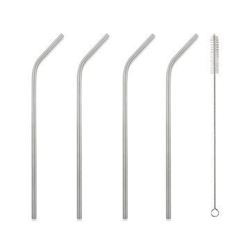 5PCS Stainless Steel Long Reusable Drinking Straws