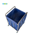 Stainless Steel Large Capacity Hospital Laundry Trolleys Medical Waste Trolley Emergency Trolley