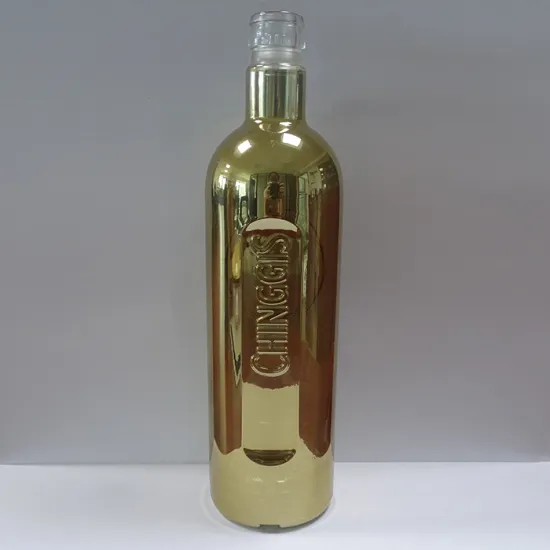 Emboss logo gold simi-transparent vodka gin glass bottles 750ml