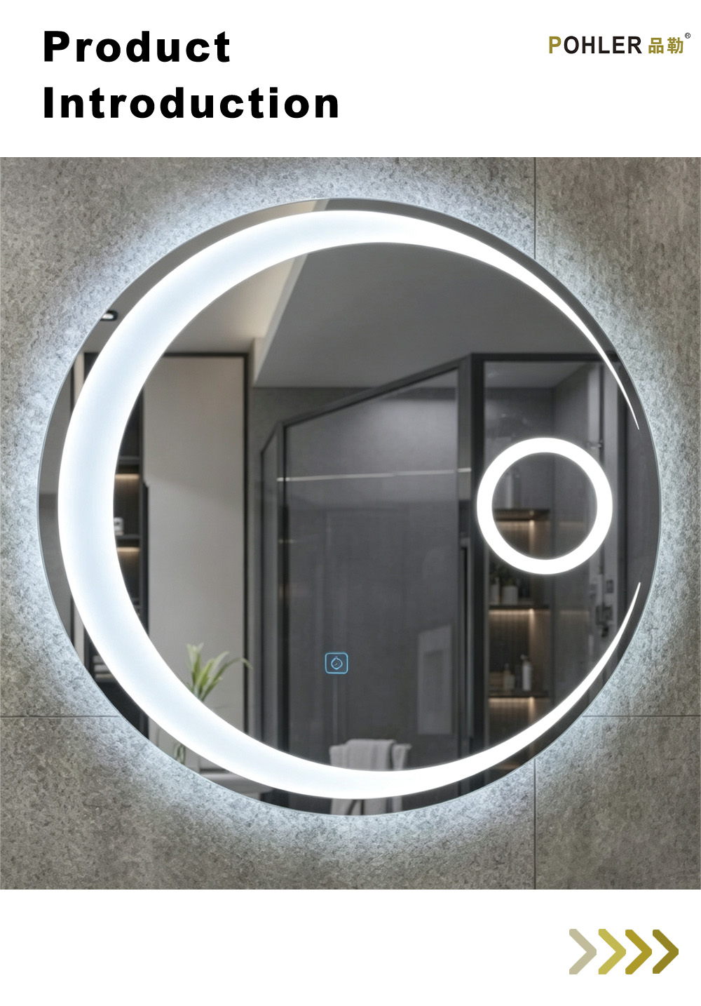 D030 Dual Ring LED Bathroom Mirror X