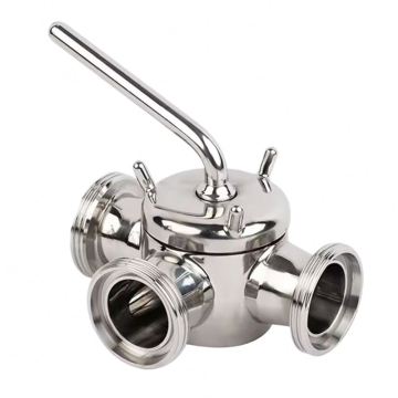 DIN 3A AISI304 / 316l Bénétraire à trois voies serrées à traits soudus en filetage T Port-Valve "pourrait être raccourci à:" Bénétrage à trois voies T Valve de port DIN 3A AISI304 / 316L