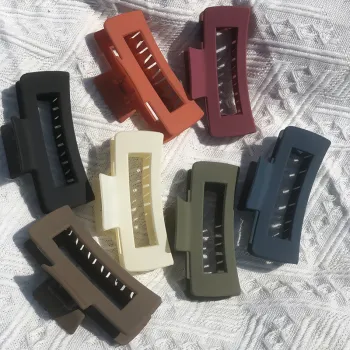 10.5cm Medium Square Acetate Hair Claw Clips: Stylish Barrettes and Tortoise Shell Claws for Women and Girls