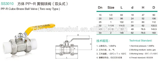 PPR Brass ball valve