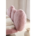 Pink Large Rabbit Hair Flocking Contemporary Beds