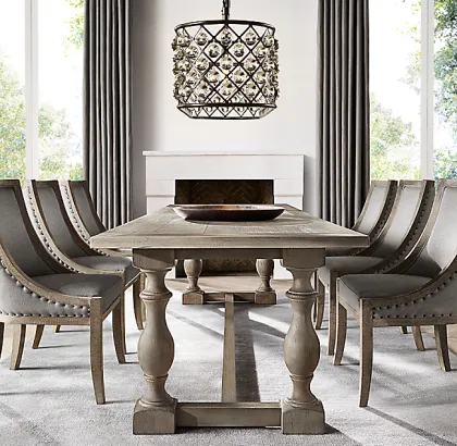 American Spencer Rectangular Chandelier 61" Matt Black Oval Dining Chandelier