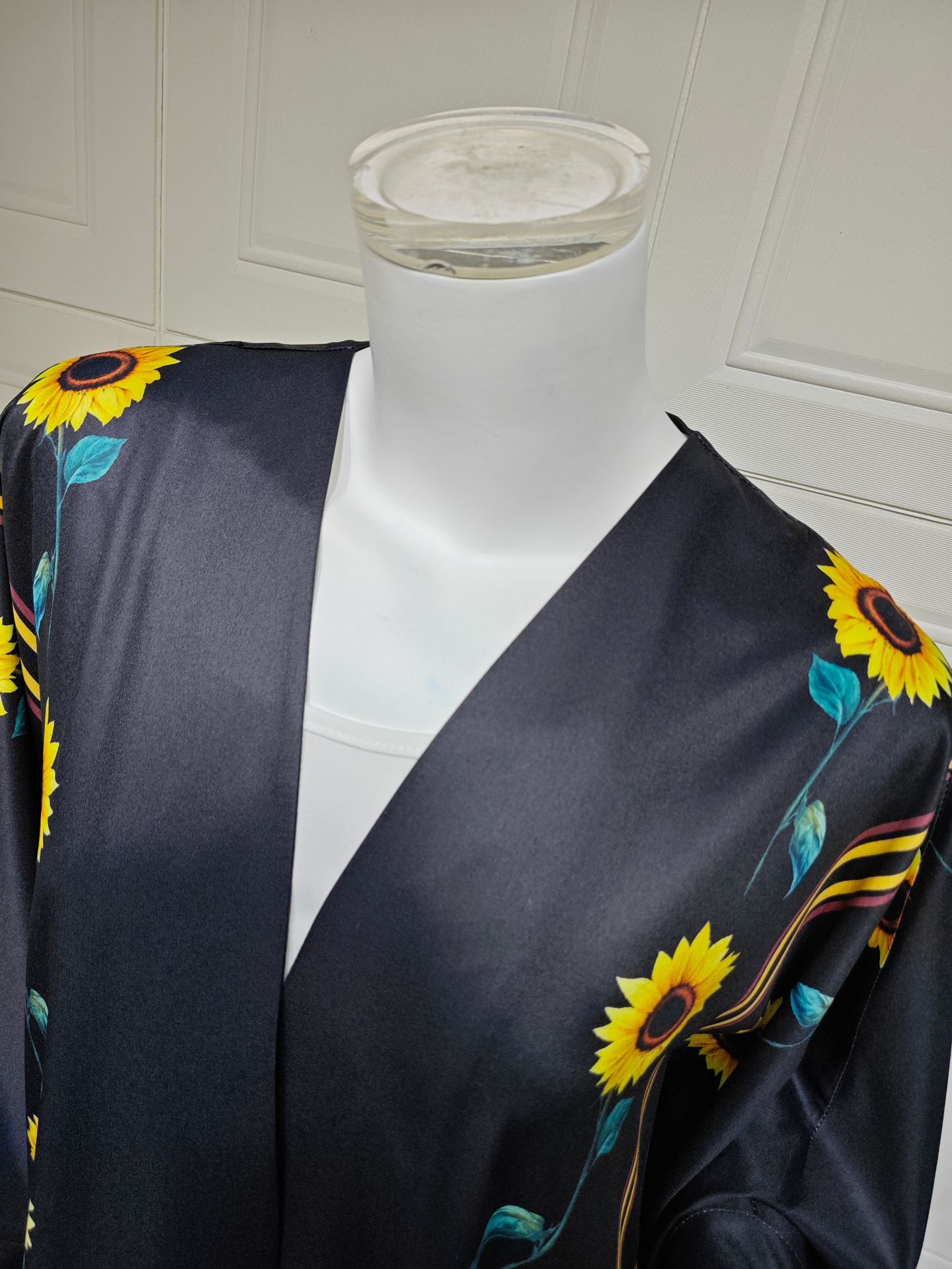 Sunflower Print Abaya Hijab Set MQ254 (10)