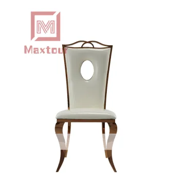 Gold Stainless Steel and PU Hotel and Wedding Dining Chairs