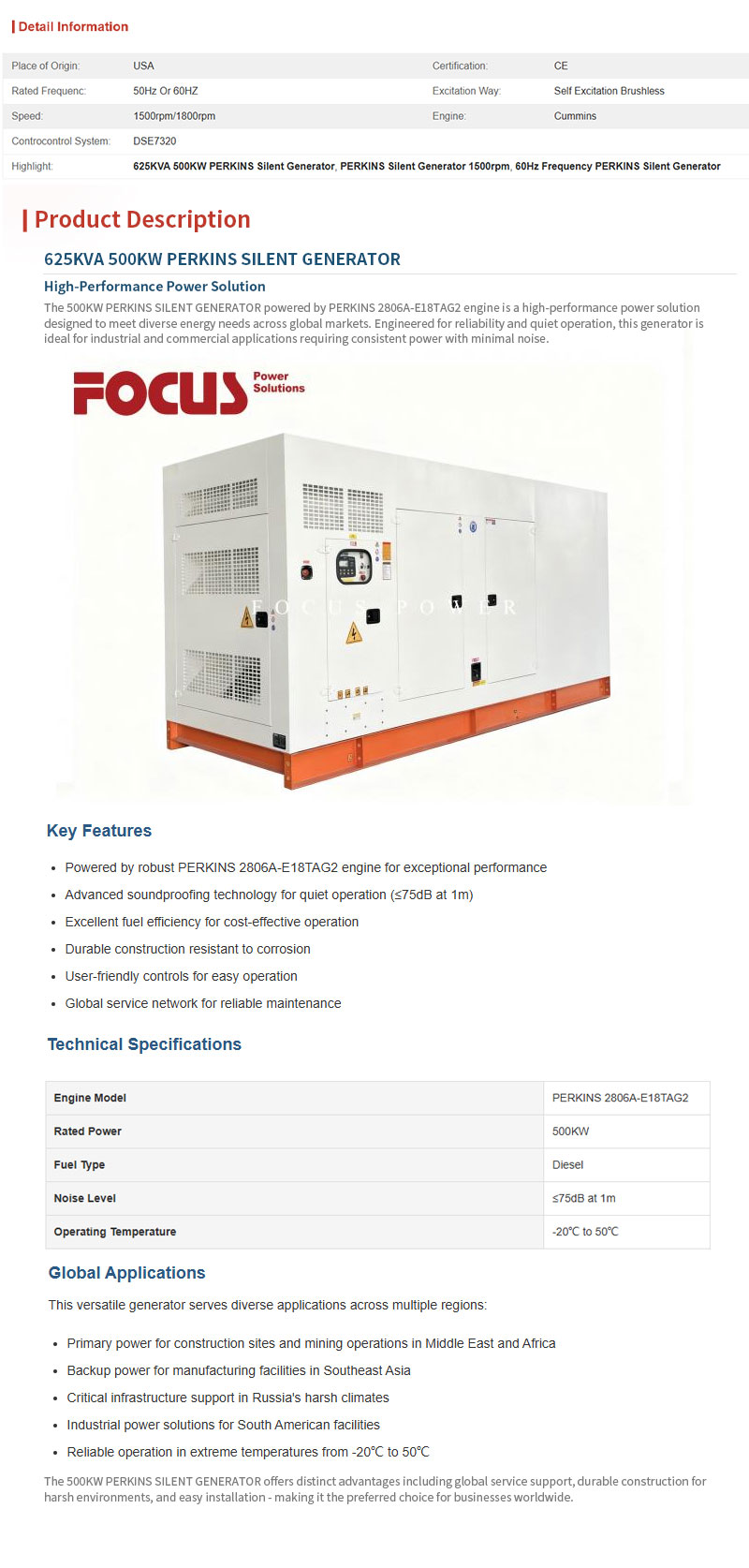 625KVA-500KW-PERKINS-Silent-Generator-1500rpm
