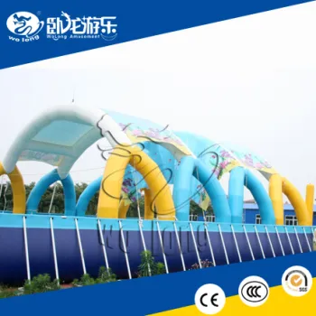hot pvc steel frame pool with tent