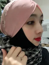 Lovely Muslim Pink Scarf Backing cap