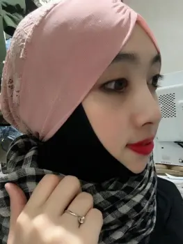 Lovely Muslim Pink Scarf Backing cap