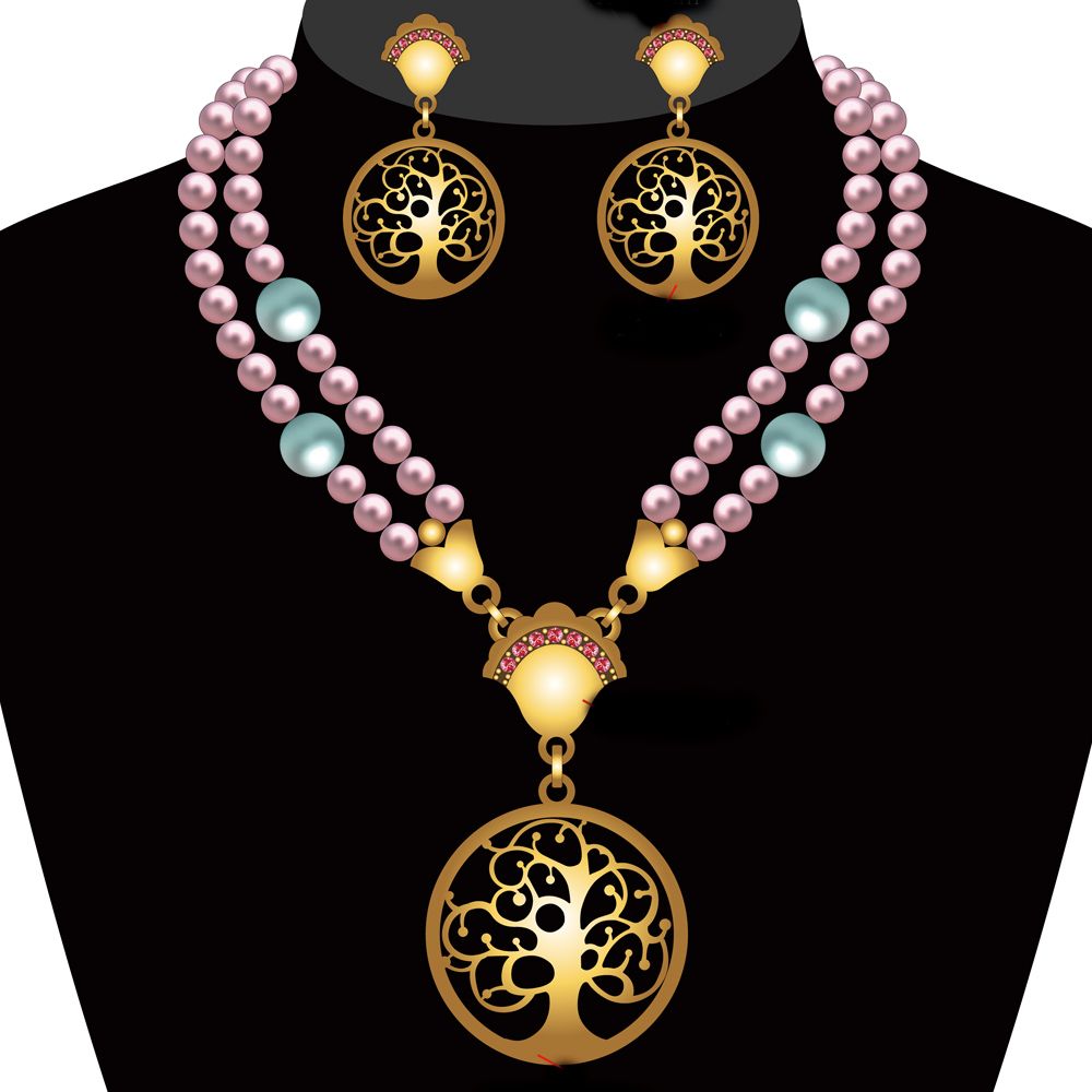 High End Fashion Jewelry Pearl Necklace Set Wholesale