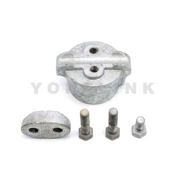 Tiang galvanis ujung trotoar kelengkapan pria untuk power fitting