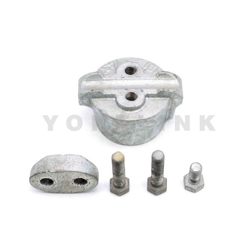 Tiang galvanis ujung trotoar kelengkapan pria untuk power fitting