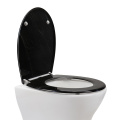 Duroplast Soft Close Toilet Seat in black-marble pattern