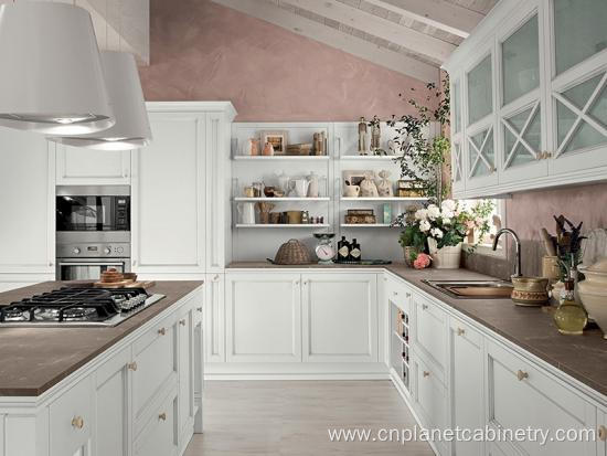 European Modern White Cheap Farmhouse Island Kitchen Cabinet