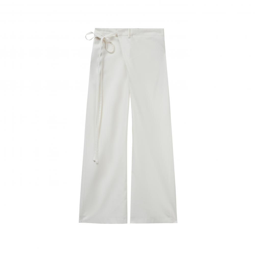 Stylish white Lace-up Pants