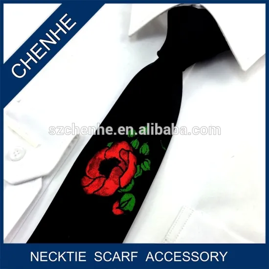 Flower Design Logo Polyester neck tie Digital Print