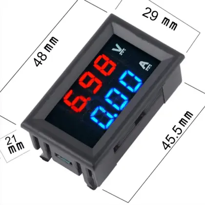 LED Digital Voltmeter 100V 10V Dual Digital Display