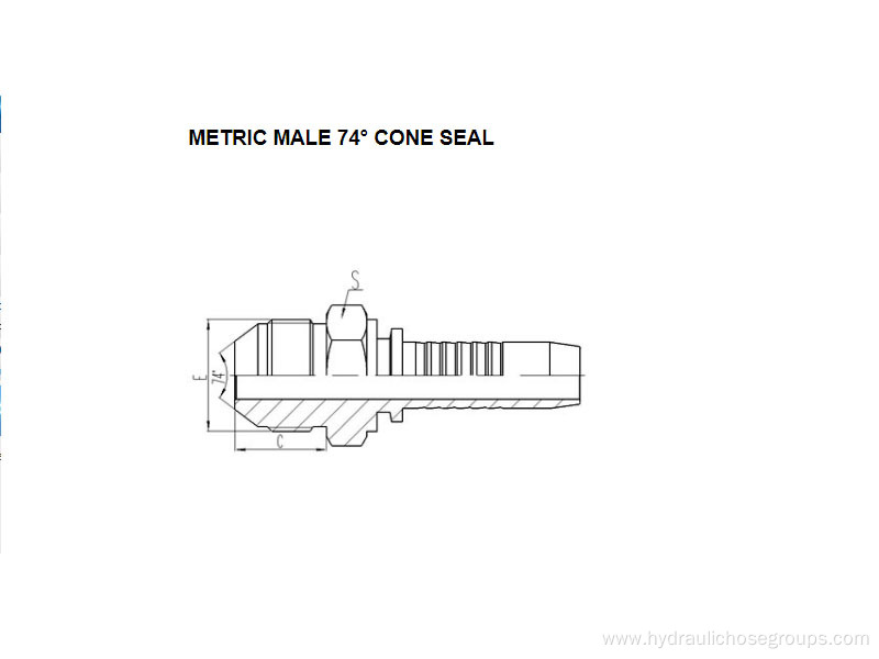 Metric Male 74° Cone Seal 10711
