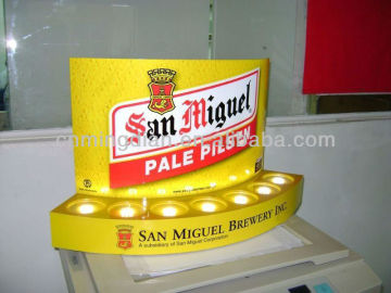 acrylic liquor bottle pop display/led bottle glorifier display stand
