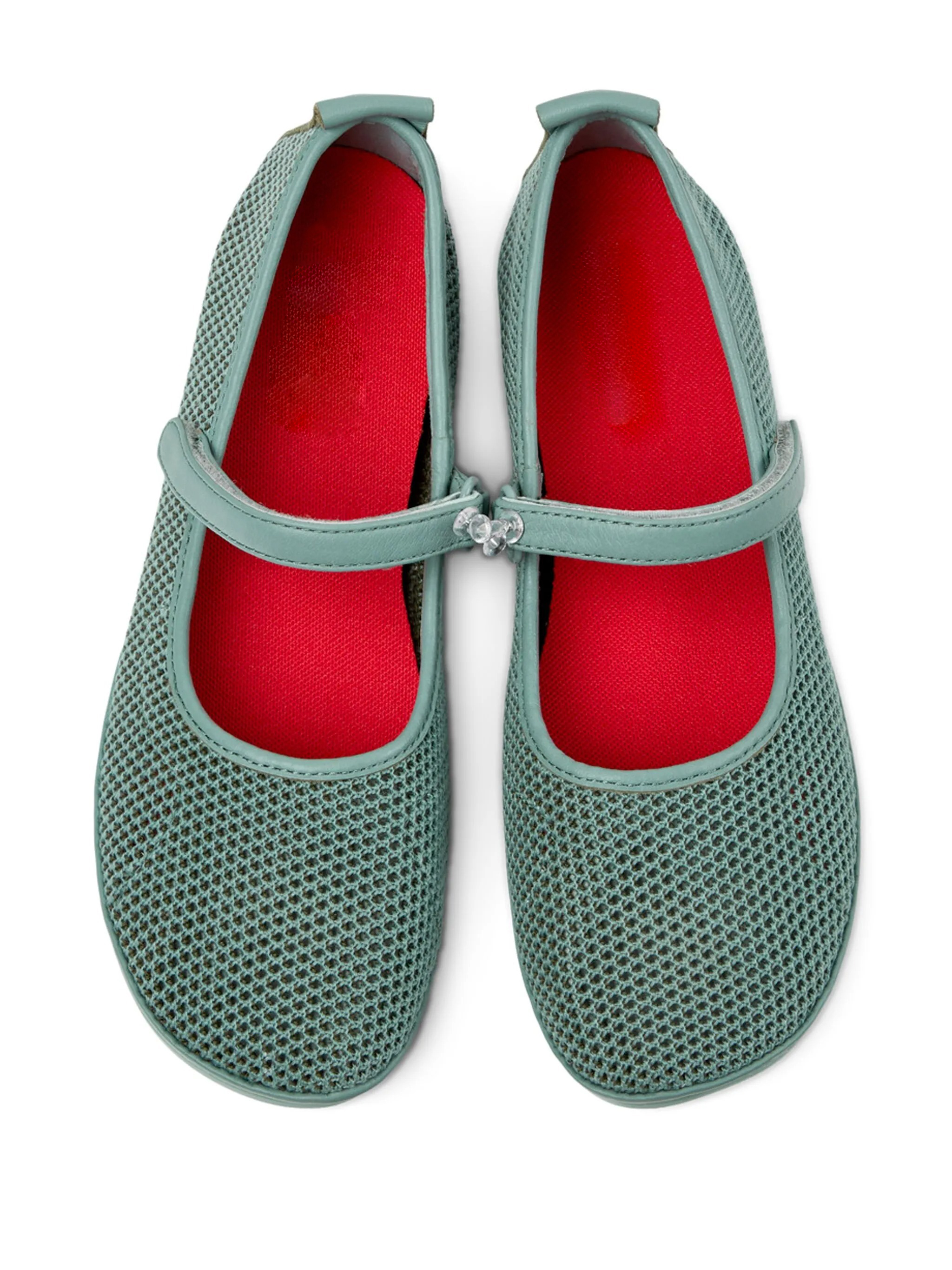 Breathable Mesh Ballet Flats with Mary Jane Design