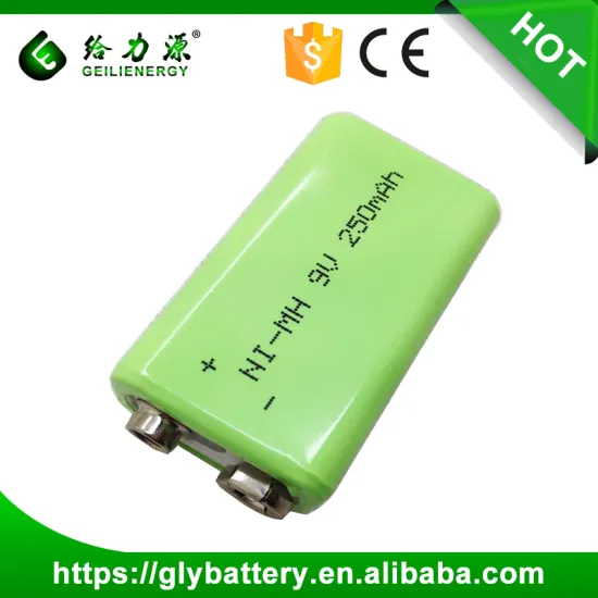 Wholesale High Capacity NIMH 250mah 9V Rechargeable Battery