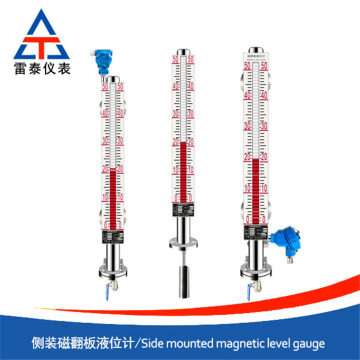 Compteur de niveau de liquide de lambeau magnétique monté latérale