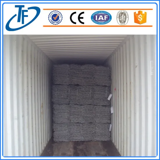 Gabions baskets filled with rock form flexible