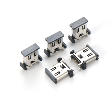 TYPE-C 24-pin Female Upright Connector Port