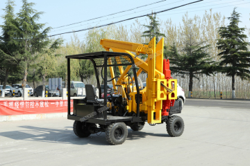 Small Guardrail Pile Driver