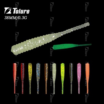 TPR TPR TPR Soft Fishing Lure - Tolure Pin Tail Bait Soft 0,3G 10pcs / sac 10Colors