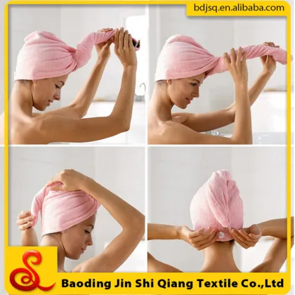 Wholesale Microfiber Hair Dry Towel Bath Cap