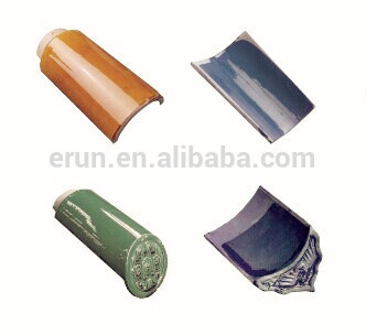 Chinese glazed roof tile /ceramic Semicircle-shaped Tile price