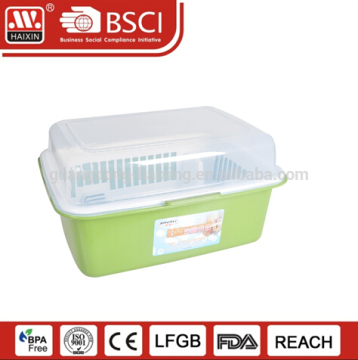 Eco-friendly kitchen usge transparent Racks Dish Storage Racks with cover